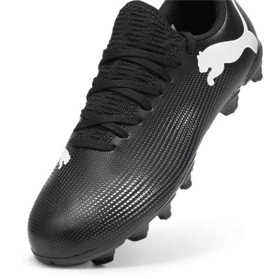 Puma Future 7 Play Junior Firm Ground Football Boots Черно/Бяло Детски футболни бутонки