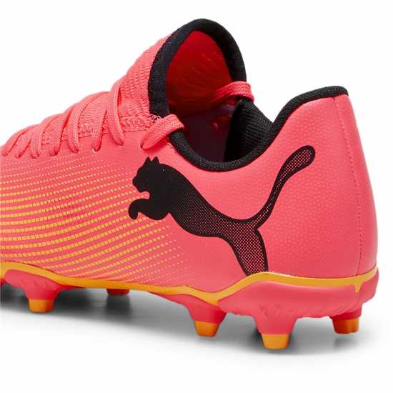 Puma Future 7 Play Junior Firm Ground Football Boots Оранжево/Черно Детски футболни бутонки