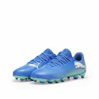 Puma Future 7 Play Junior Firm Ground Football Boots Синьо/Бяло/Зелено Детски футболни бутонки