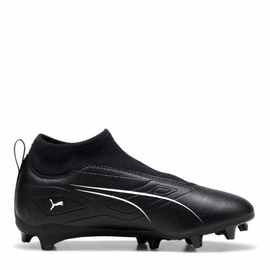 Puma Ultra Match+ Laceless Junior Firm Ground Football Boots Черно/Бяло Детски футболни бутонки