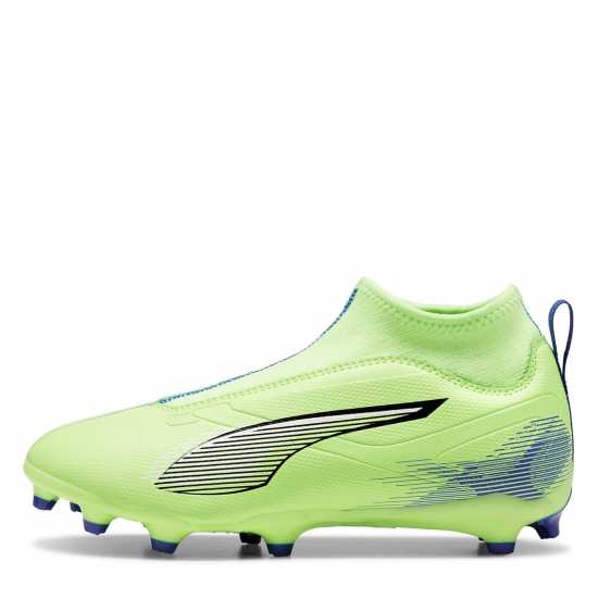 Puma Ultra Match+ Laceless Junior Firm Ground Football Boots Зелено/Бяло/Синьо Детски футболни бутонки