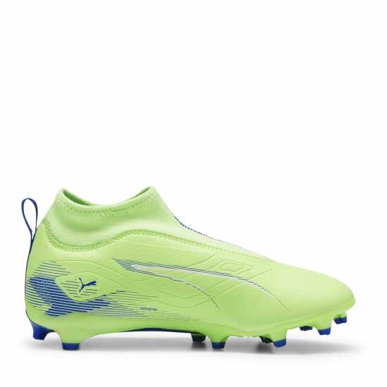 Puma Ultra Match+ Laceless Junior Firm Ground Football Boots Зелено/Бяло/Синьо Детски футболни бутонки