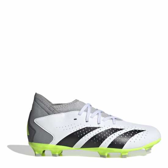 Adidas Predator Edge.3 Junior Firm Ground Football Boots Wht/Blk/Lemon Детски футболни бутонки