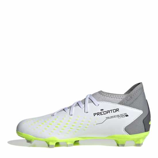 Adidas Predator Edge.3 Junior Firm Ground Football Boots Wht/Blk/Lemon Детски футболни бутонки