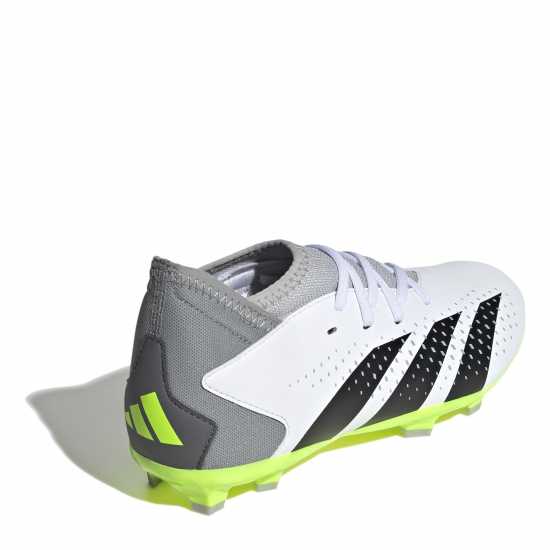 Adidas Predator Edge.3 Junior Firm Ground Football Boots Wht/Blk/Lemon Детски футболни бутонки