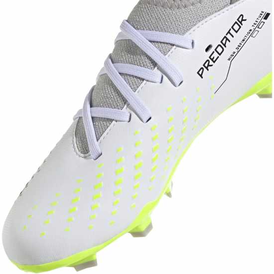 Adidas Predator Edge.3 Junior Firm Ground Football Boots Wht/Blk/Lemon Детски футболни бутонки