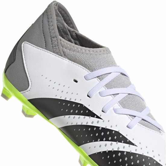 Adidas Predator Edge.3 Junior Firm Ground Football Boots Wht/Blk/Lemon Детски футболни бутонки