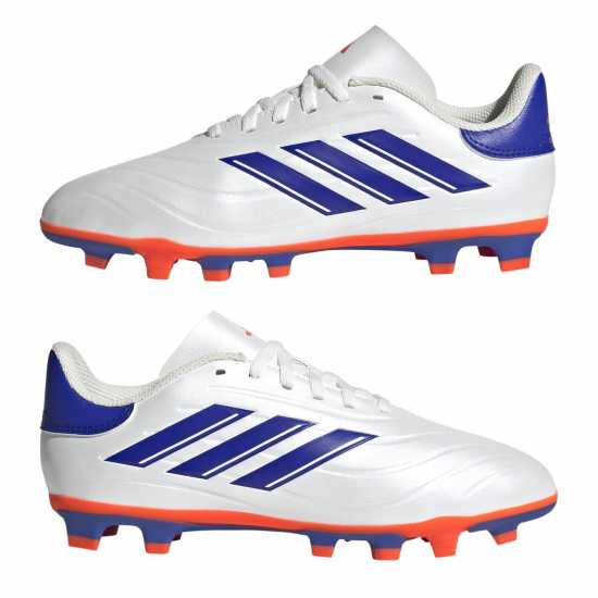 Adidas Copa Pure 2 Junior Firm Ground Football Boots Бяло/Синьо Детски футболни бутонки