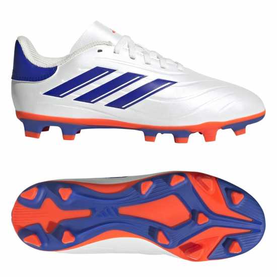 Adidas Copa Pure 2 Junior Firm Ground Football Boots Бяло/Синьо Детски футболни бутонки