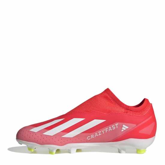 Adidas X Crazyfast League Junior Laceless Firm Ground Boots Red/Wht/Yellow Детски футболни бутонки