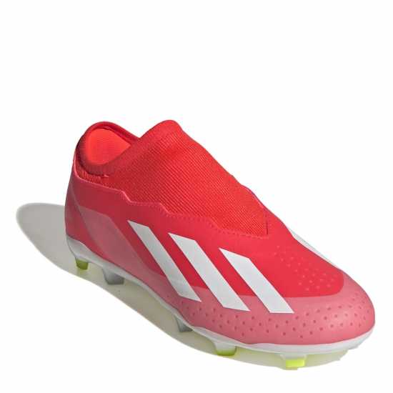 Adidas X Crazyfast League Junior Laceless Firm Ground Boots Red/Wht/Yellow Детски футболни бутонки