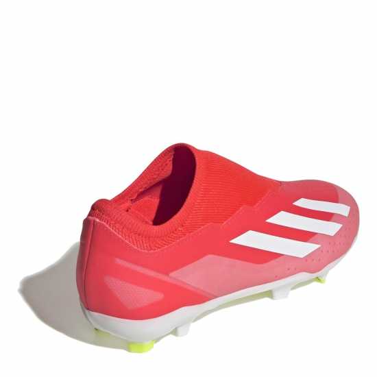 Adidas X Crazyfast League Junior Laceless Firm Ground Boots Red/Wht/Yellow Детски футболни бутонки