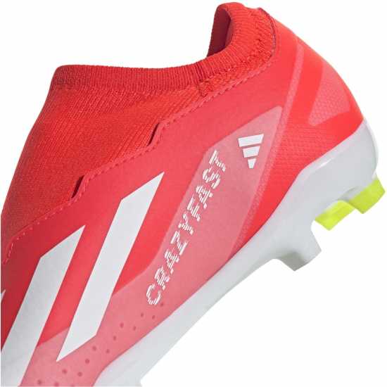 Adidas X Crazyfast League Junior Laceless Firm Ground Boots Red/Wht/Yellow Детски футболни бутонки