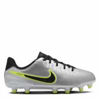 Nike Tiempo Legend 10 Academy Junior Firm Ground Football Boots Сребро/Волт 