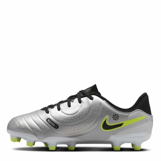 Nike Tiempo Legend 10 Academy Junior Firm Ground Football Boots Сребро/Волт 