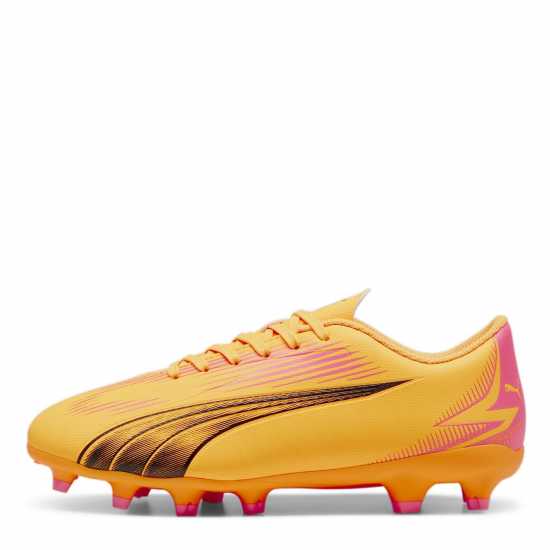 Puma Ultra Play Junior Firm Ground Football Boots Оранжево/Черно Детски футболни бутонки