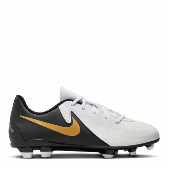 Nike Phantom Gx Ii Club Junior Firm Ground Football Boots Бяло/Черно/Злато Детски футболни бутонки