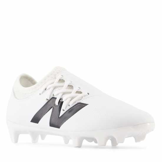 Детски Футболни Бутонки New Balance Furon V7+ Dispatch Firm Ground Football Boots Juniors Бяло/Черно Детски футболни бутонки