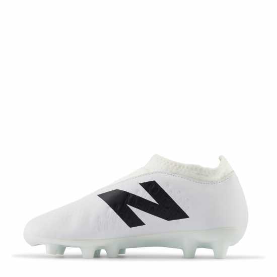 Детски Футболни Бутонки New Balance Tekela V4+ Magique Firm Ground Junior Football Boots Бяло/Черно Детски футболни бутонки