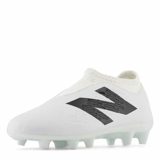 Детски Футболни Бутонки New Balance Tekela V4+ Magique Firm Ground Junior Football Boots Бяло/Черно Детски футболни бутонки