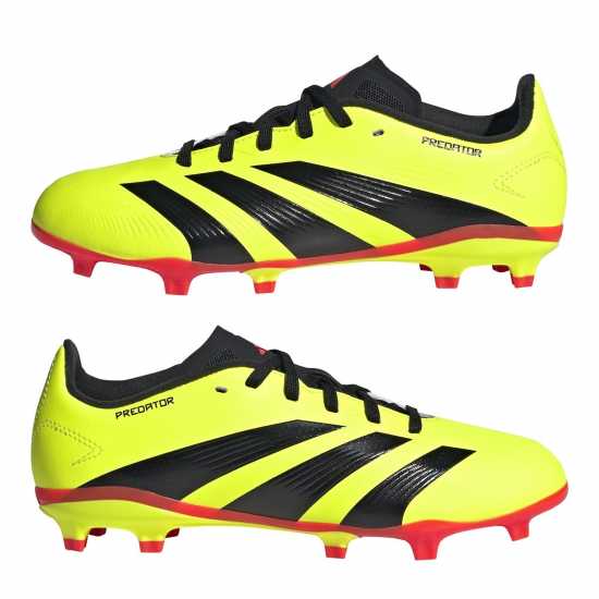 Adidas Predator 24 League Junior Firm Ground Boots Жълто/Черно/Червено Детски футболни бутонки