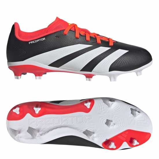 Adidas Predator 24 League Junior Firm Ground Boots Черно/Бяло/Червено Детски футболни бутонки