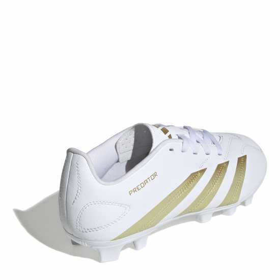 Adidas Predator 24 Club Junior Flexible Ground Football Boots Бяло/Златно/Бяло 