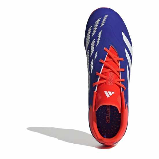 Adidas Predator 24 Elite Junior Firm Ground Football Boots Blue/Wht/Red Детски футболни бутонки