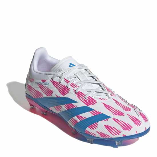 Adidas Predator 24 Elite Junior Firm Ground Football Boots Бяло/Розово Детски футболни бутонки