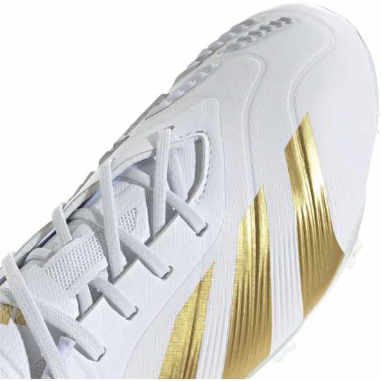 Adidas Predator 24 Elite Junior Firm Ground Football Boots Бяло/Златно/Бяло Детски футболни бутонки