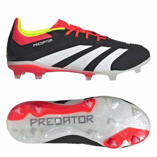 Adidas Predator 24 Elite Junior Firm Ground Football Boots Черно/Бяло/Червено Детски футболни бутонки