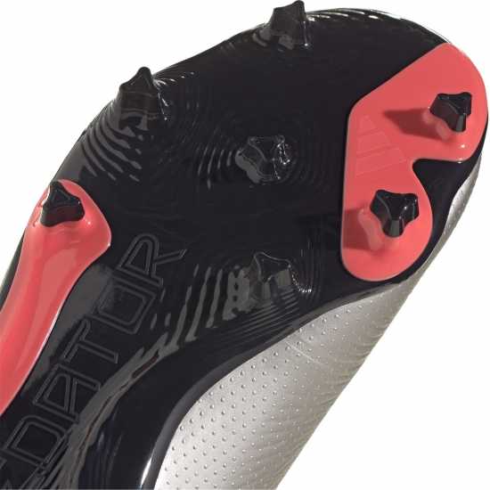 Adidas Predator 24 League Laceless Junior Firm Ground Football Boots Сребро/Черно 