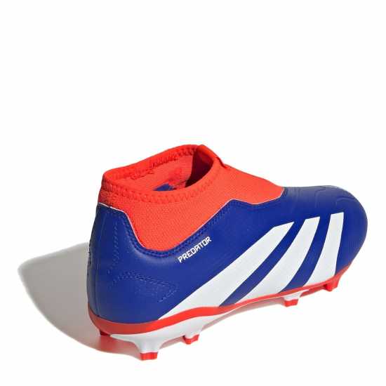 Adidas Predator 24 League Laceless Junior Firm Ground Football Boots Blue/Wht/Red Детски футболни бутонки