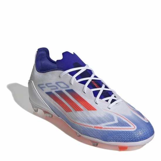 Adidas F50 Pro Juniors Firm Ground Football Boots Бяло/Червено/Синьо Детски футболни бутонки