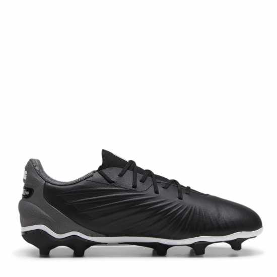 Puma King Match Junior Firm Ground Football Boots Черно/Бяло Детски футболни бутонки