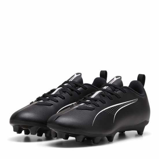 Puma Ultra Play Junior Firm Ground Football Boots Черно/Бяло Детски футболни бутонки