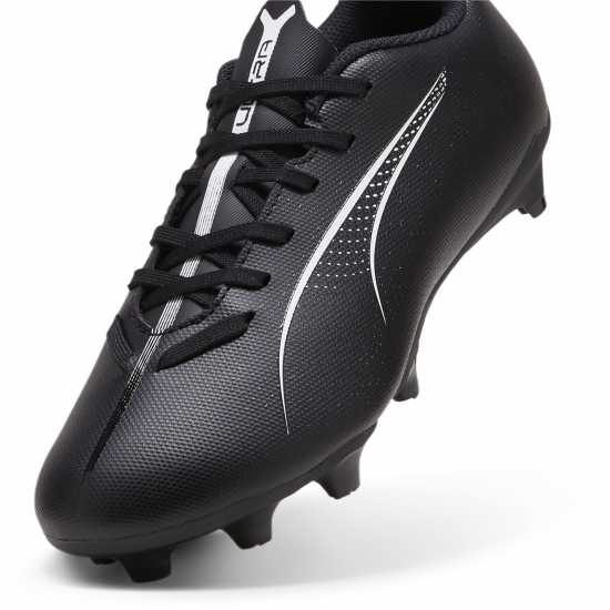 Puma Ultra Play Junior Firm Ground Football Boots Черно/Бяло Детски футболни бутонки