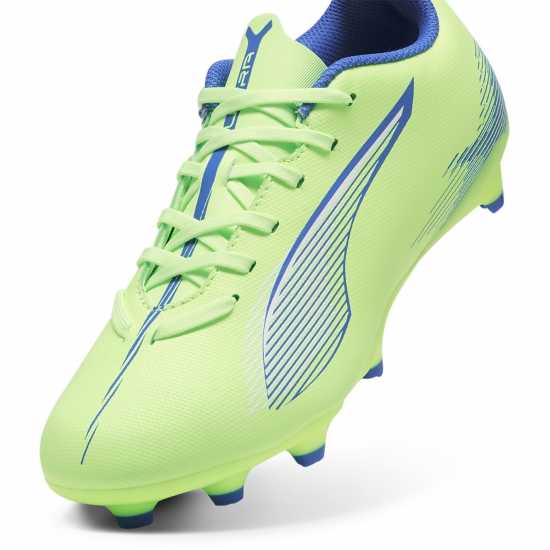 Puma Ultra Play Junior Firm Ground Football Boots Зелено/Бяло/Синьо 