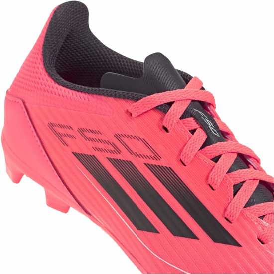 Adidas F50 League Junior Firm Ground Football Boots Розово/Черно 