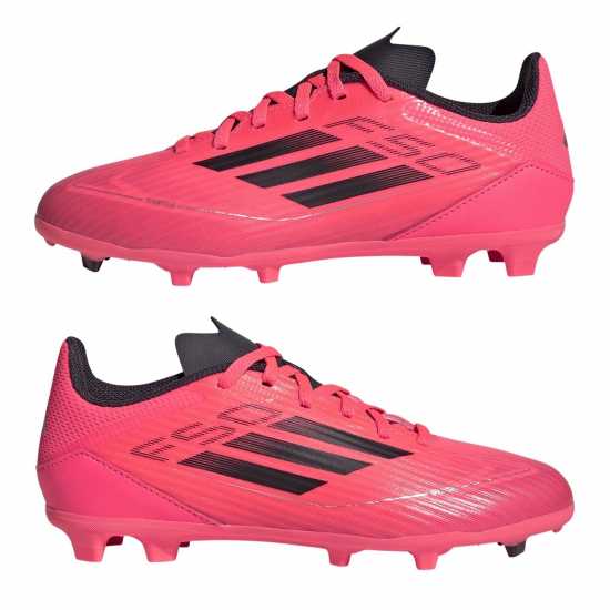 Adidas F50 League Junior Firm Ground Football Boots Розово/Черно 