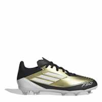 Adidas F50 League Junior Firm Ground Football Boots Злато/Черно Детски футболни бутонки