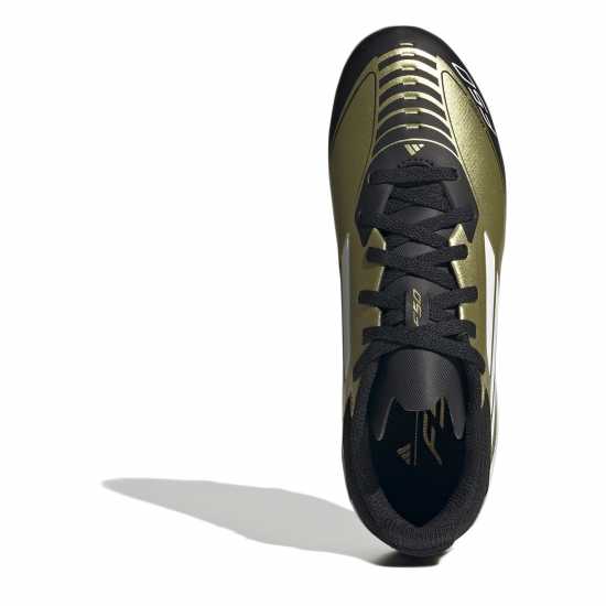 Adidas F50 League Junior Firm Ground Football Boots Злато/Черно Детски футболни бутонки