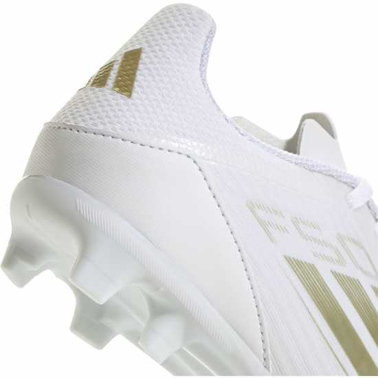 Adidas F50 League Junior Firm Ground Football Boots Бяло/Златно/Бяло Детски футболни бутонки