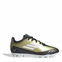 Adidas F50 Club Junior Firm Ground Football Boots Злато/Черно Детски футболни бутонки