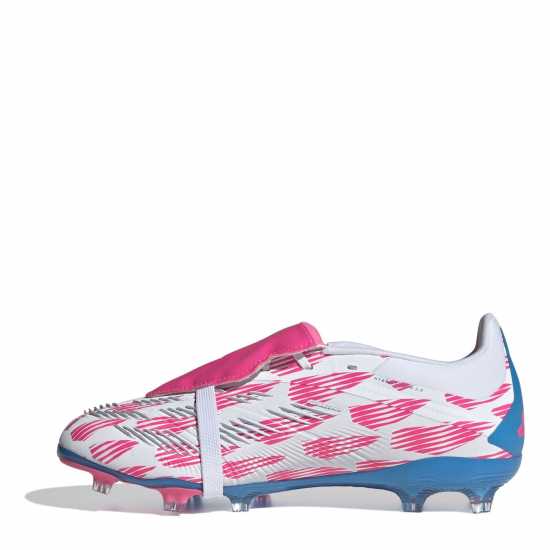 Adidas Predator Elite Fold-Over Tongue Junior Firm Ground Football Boots White/Pink Детски футболни бутонки