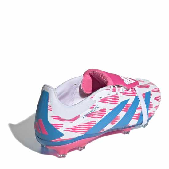 Adidas Predator Elite Fold-Over Tongue Junior Firm Ground Football Boots White/Pink Детски футболни бутонки