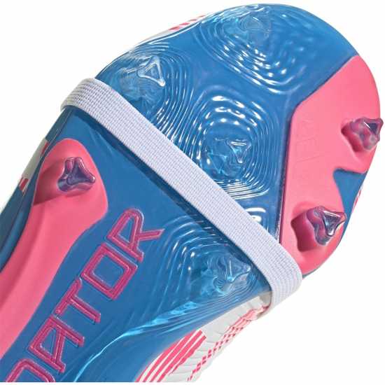 Adidas Predator Elite Fold-Over Tongue Junior Firm Ground Football Boots White/Pink Детски футболни бутонки