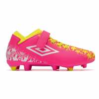 Umbro Form Fg Ch42 Розово/Бяло/Лайм Детски футболни бутонки