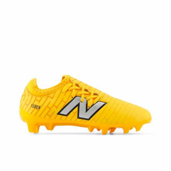 New Balance Furon V7+ Dispatch Junior Firm Ground Football Boots Оранжево/ Сребърно 