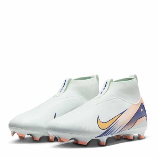 Nike Zoom Mercurial Superfly 10 Academy Juniors Firm Ground Football Boots Зелено/Бяло 